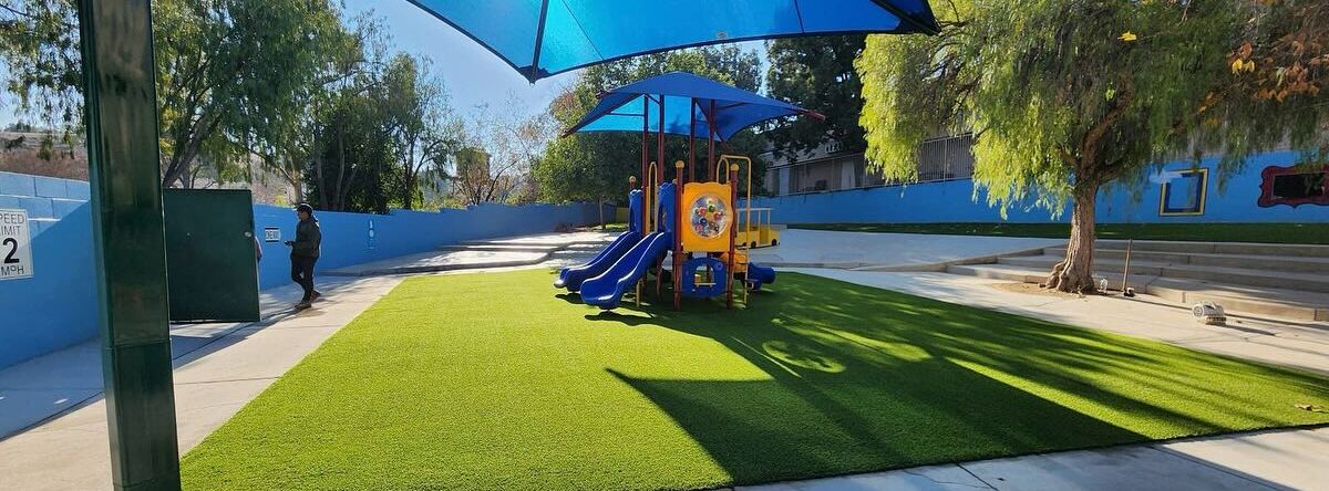 Ruff Zone, Day Care, Chino Hills Playground Turf Landscapes for Backyards, Parks, Schools, Beaumont CA